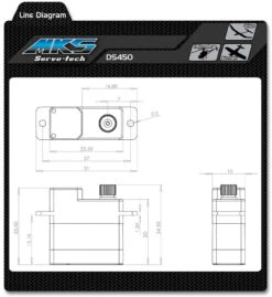 MKS DS6100 Servo - 3.32 Kg (46.11 Oz-in), 0.11 Sec - 9.5g -Aloft Hobbies Shop 450 2 1