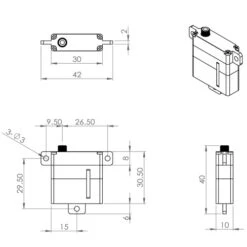 MKS HBL6625 Mini Servo - 6.0 Kg-cm (83.32 Oz-in), 0.10 Sec - Wide Voltage -Aloft Hobbies Shop 6625mini 1
