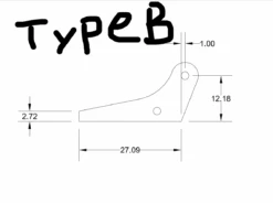 CFK Control Horn 12.8mm For DS Type B