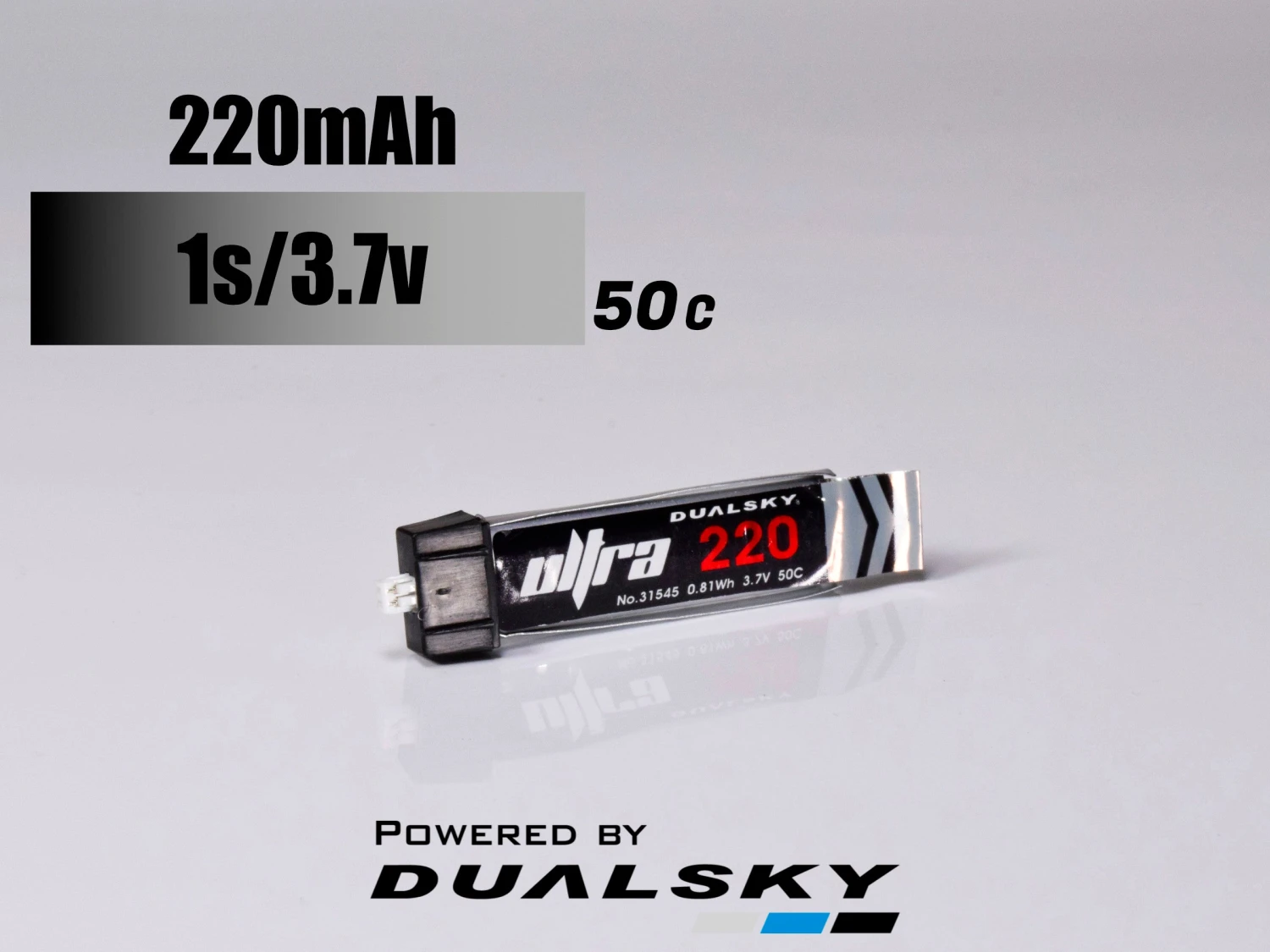 Dualsky ULT 1S 220mAh 50C Horizon Connector JST PH1.25 3 Dualsky ULT 1S 220mAh 50C Horizon Connector JST PH1.25