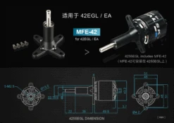 Dualsky MFE-42 Motor Shaft Extension (Fits ECO-35 Motors) -Aloft Hobbies Shop MFE 42