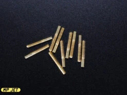 MP Jet Brass Threaded Coupler / Solder On / ID .8mm / 13.8mm Long / M2 Thread