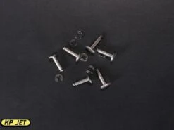 MP Jet Replacement Steel Clevis Pins 1.6mm Diameter / With E Clips / 6pk