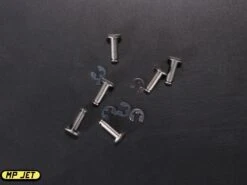 MP Jet Replacement Steel Clevis Pins 2mm Diameter / With E Clips / 6pk