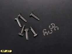 MP Jet Replacement Steel Clevis Pins 2.5mm Diameter / With E Clips / 6pk