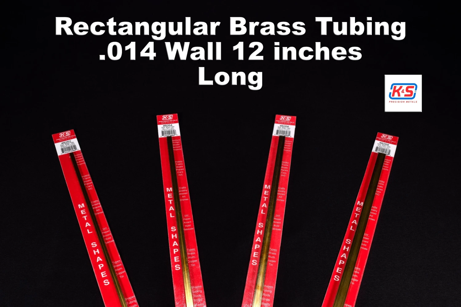 K&S 1/8 X 1/4 Rectangular Brass Tube .014 Wall 12" Long 3 K&S 1/8 X 1/4 Rectangular Brass Tube .014 Wall 12" Long