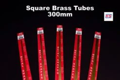 K&S 3mm Square Brass Tube 300mm (Pack Of 2)