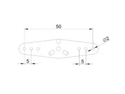 TLS Servo Horn For 6mm Spline Servos L: 50mm -Aloft Hobbies Shop TLS0062 3