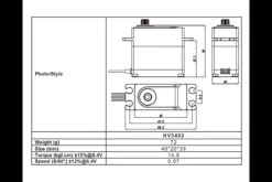FrSky Xact HV 5402 14.8Kg (205.5 Oz In) 0.08 Sec - 72g -Aloft Hobbies Shop frsky xact hv 5402 dwg
