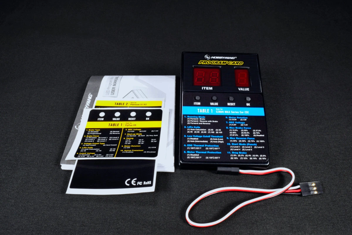 HobbyWing ESC Program Card (Works With FlyFun V5, Skywalker V2 ESCs) 5 HobbyWing ESC Program Card (Works With FlyFun V5, Skywalker V2 ESCs) - Image 3