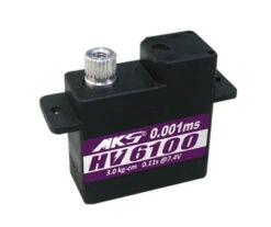 MKS HV6100 Mini Servo - 3.2 Kg (44.44 Oz-in), 0.10 Sec - Wide Voltage