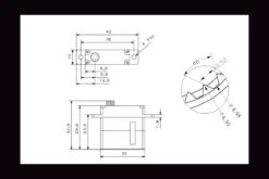 KST X10-710 Servo - 7.5Kg (104.16 Oz In), .09sec - High Voltage -Aloft Hobbies Shop kst x10 710 dwg