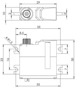 Blue Bird BMS-M57V - 10.6kg (147.2 Oz In), 0.09-sec - 22.5 Grams -Aloft Hobbies Shop m57v